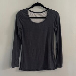Women's Win Win Black & Grey Long Sleeve Top